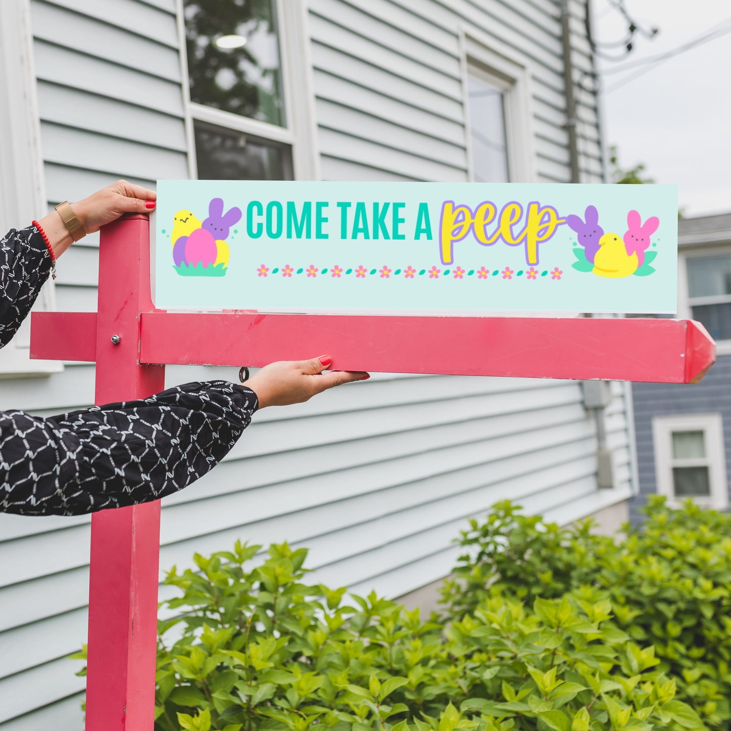 Come Take A Peep 6x24" Sign Rider