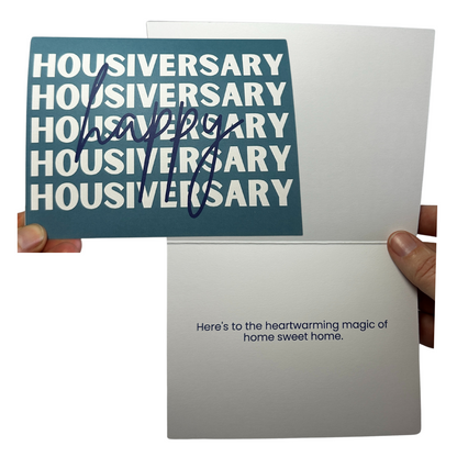 Happy Housiverary Greeting Card- Shades of Blue