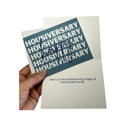 Happy Housiverary Greeting Card- Shades of Blue