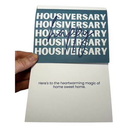 Happy Housiverary Greeting Card- Shades of Blue