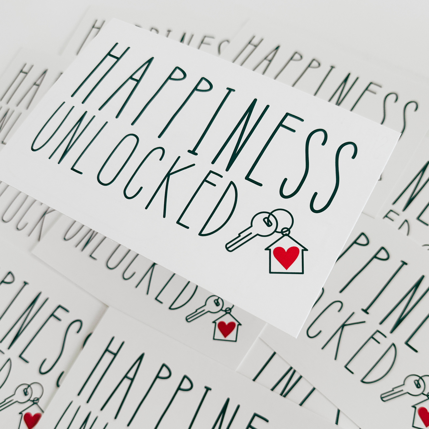 Happiness Unlocked Just Moved Postcards