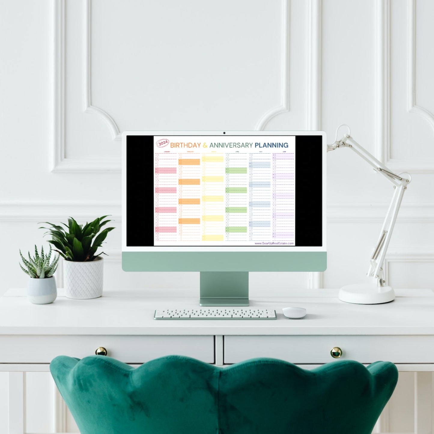 Birthday and Anniversary Planning Calendar- Instant Download