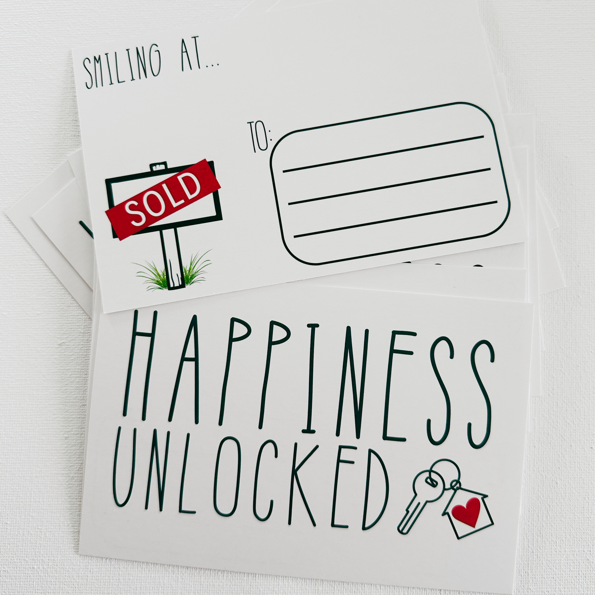 Happiness Unlocked Just Moved Postcards