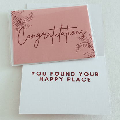 New Home Congratulations Greeting Card- Pink