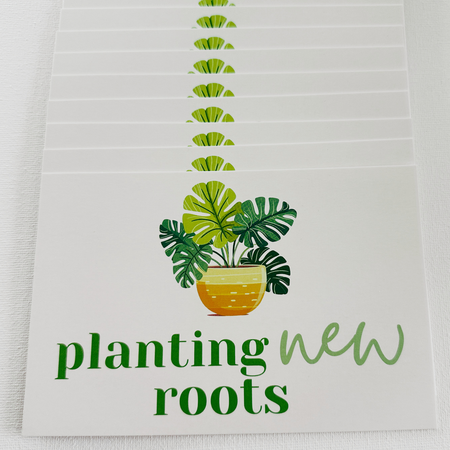 Just Moved Planting new Roots Houseplant postcards