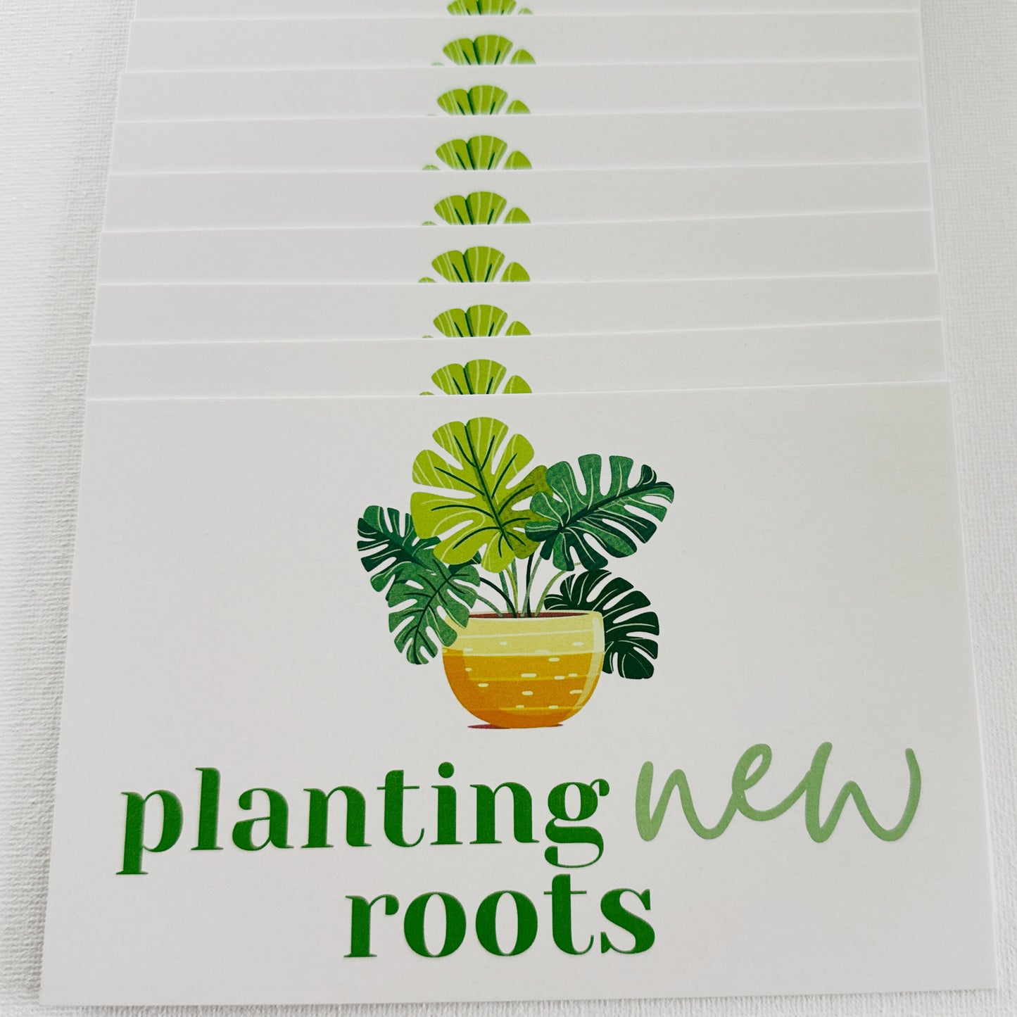 planting new roots just moved postcards