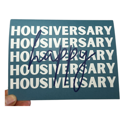 Happy Housiverary Greeting Card- Shades of Blue