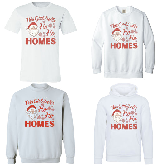 Christmas Realtor shirt, white Santa, women real estate agents tshirt, sweatshirt, hoodie