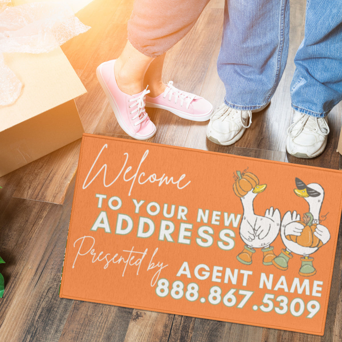 Personalized Fall Welcome Mat