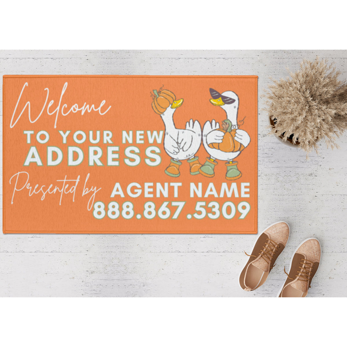 Personalized Fall Welcome Mat