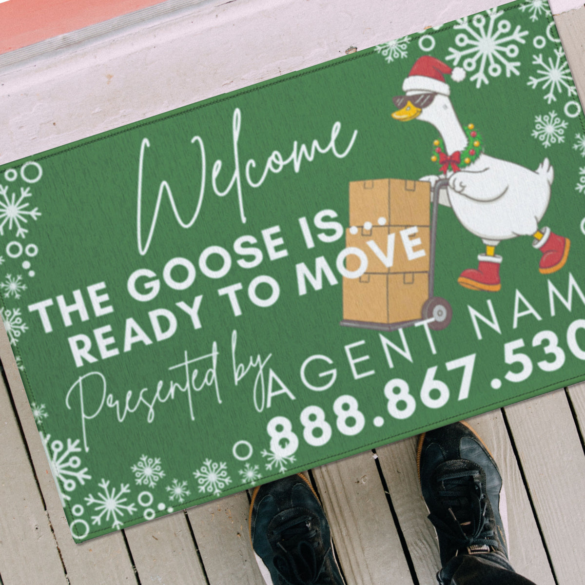 Personalized Holiday Welcome Mat