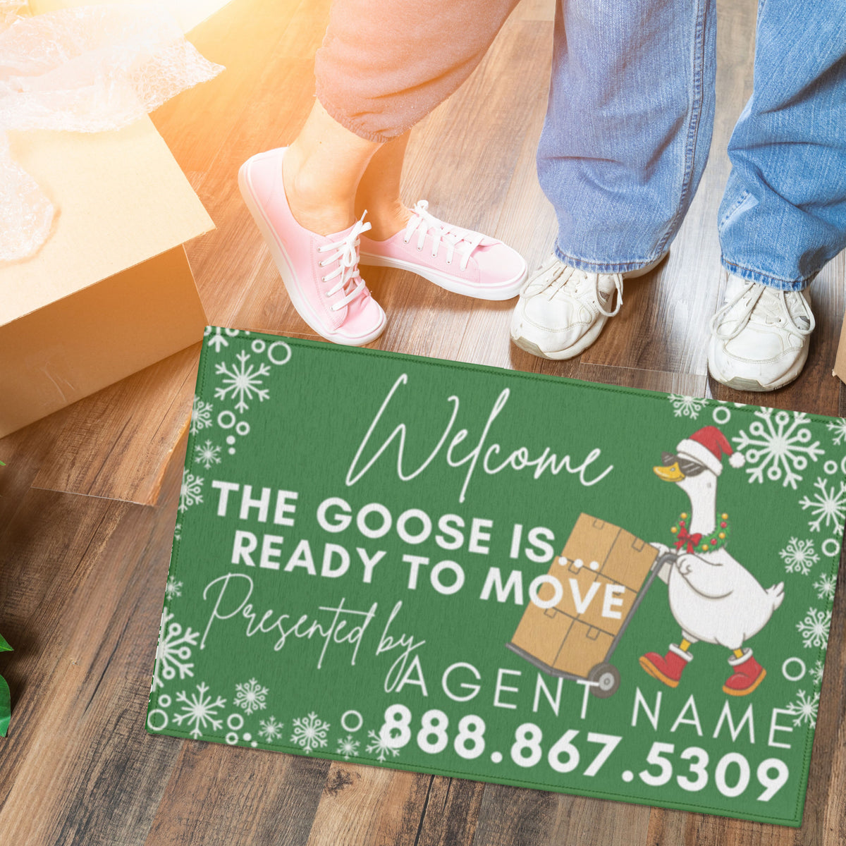 Personalized Holiday Welcome Mat