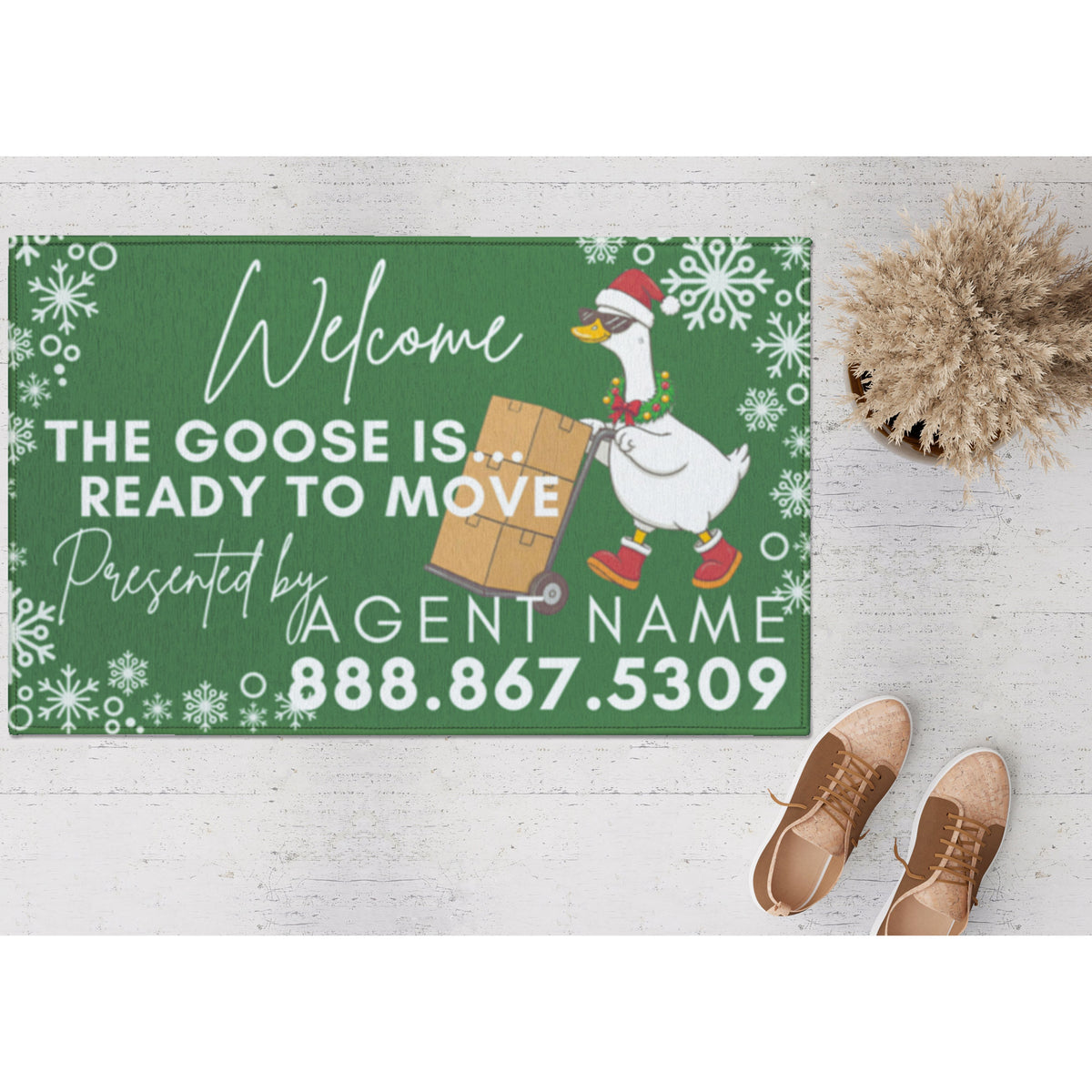 Personalized Holiday Welcome Mat