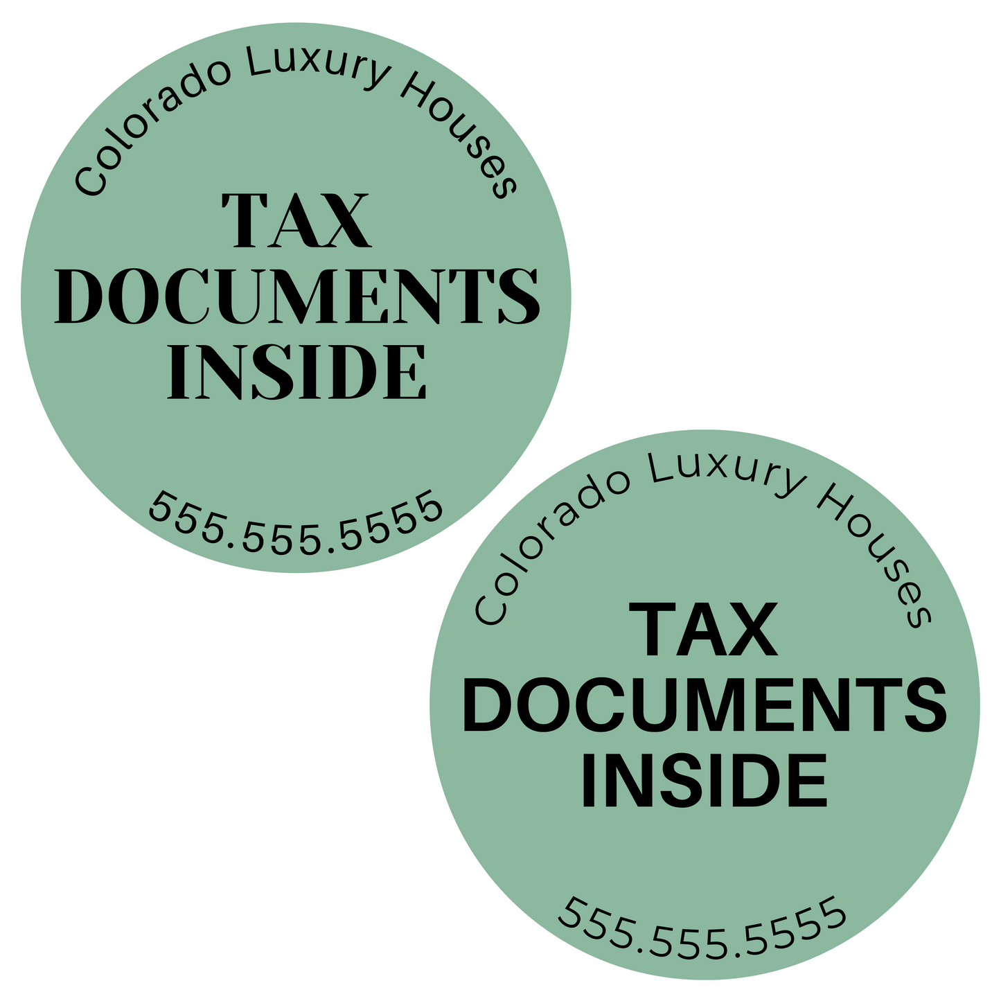 Mint 2" Tax Documents Inside Sticker