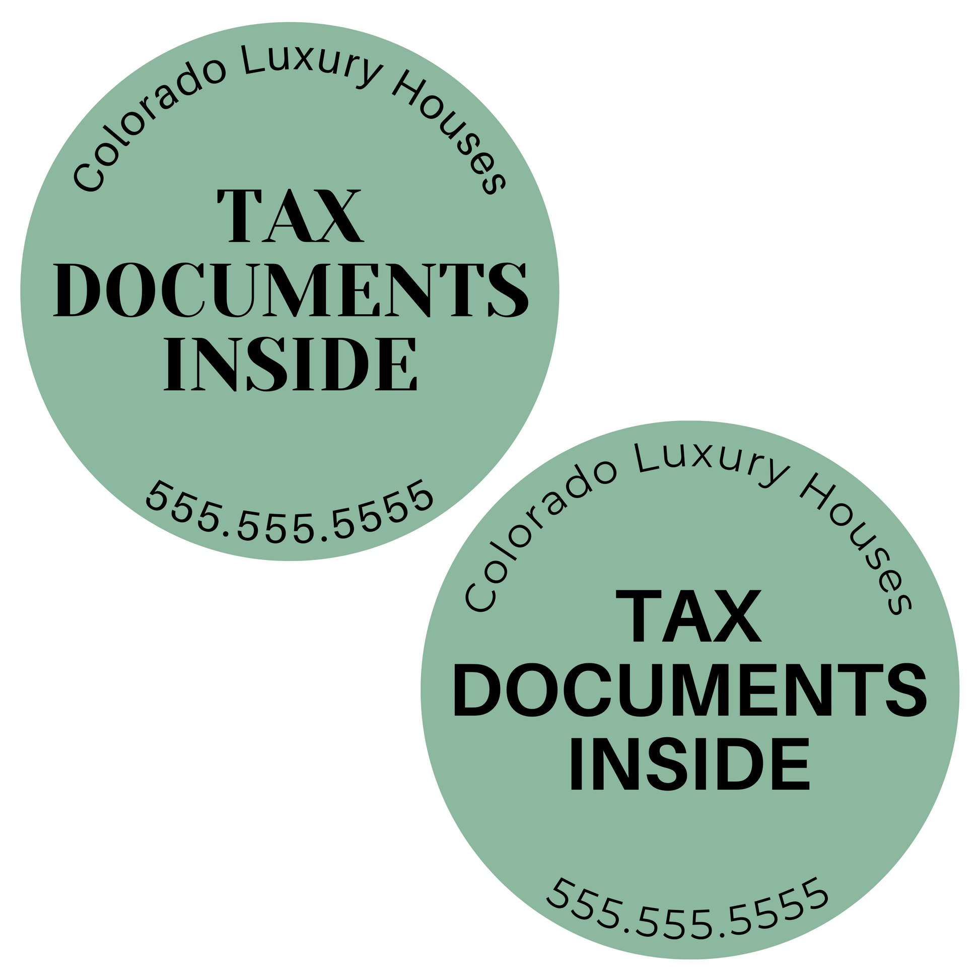 Mint 2" Tax Documents Inside Sticker