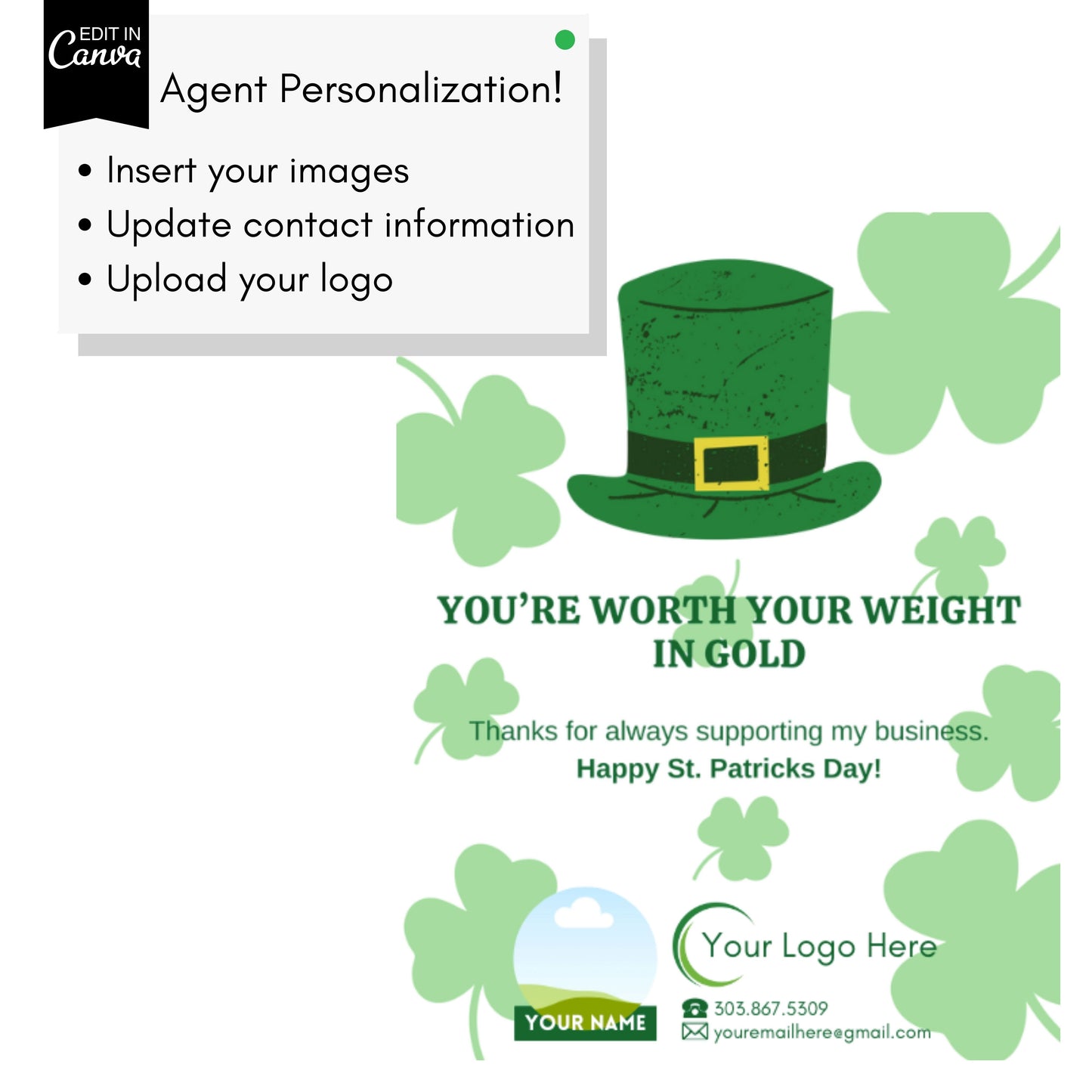 Pot of Gold Pop By Tag- Instant Download