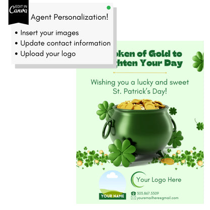 St. Patricks Bright Day Pop By Tag- Instant Download