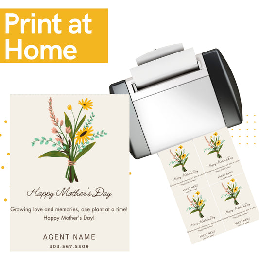 Mothers Day Bouquet Pop By Tag- Instant Download