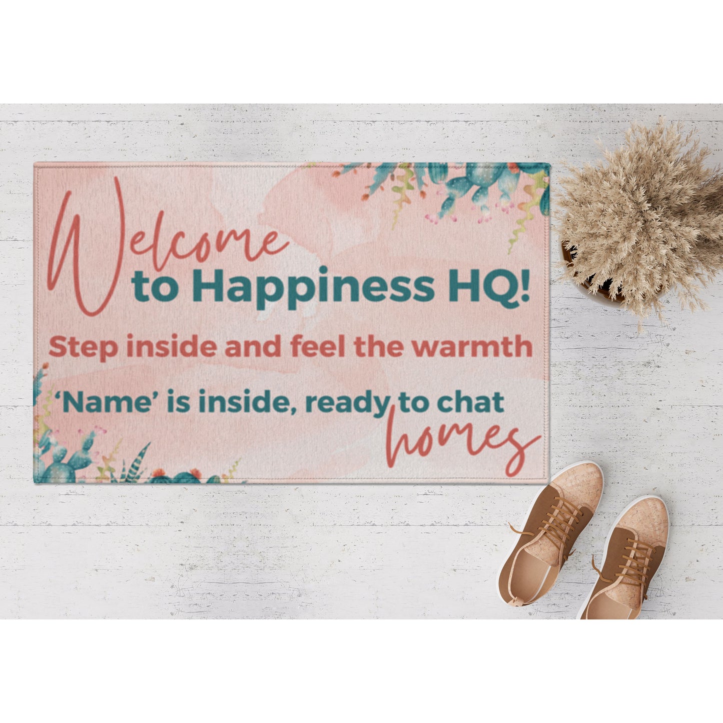 Personalized Open House Welcome Mat- Happiness HQ