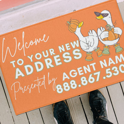 Personalized Fall Welcome Mat