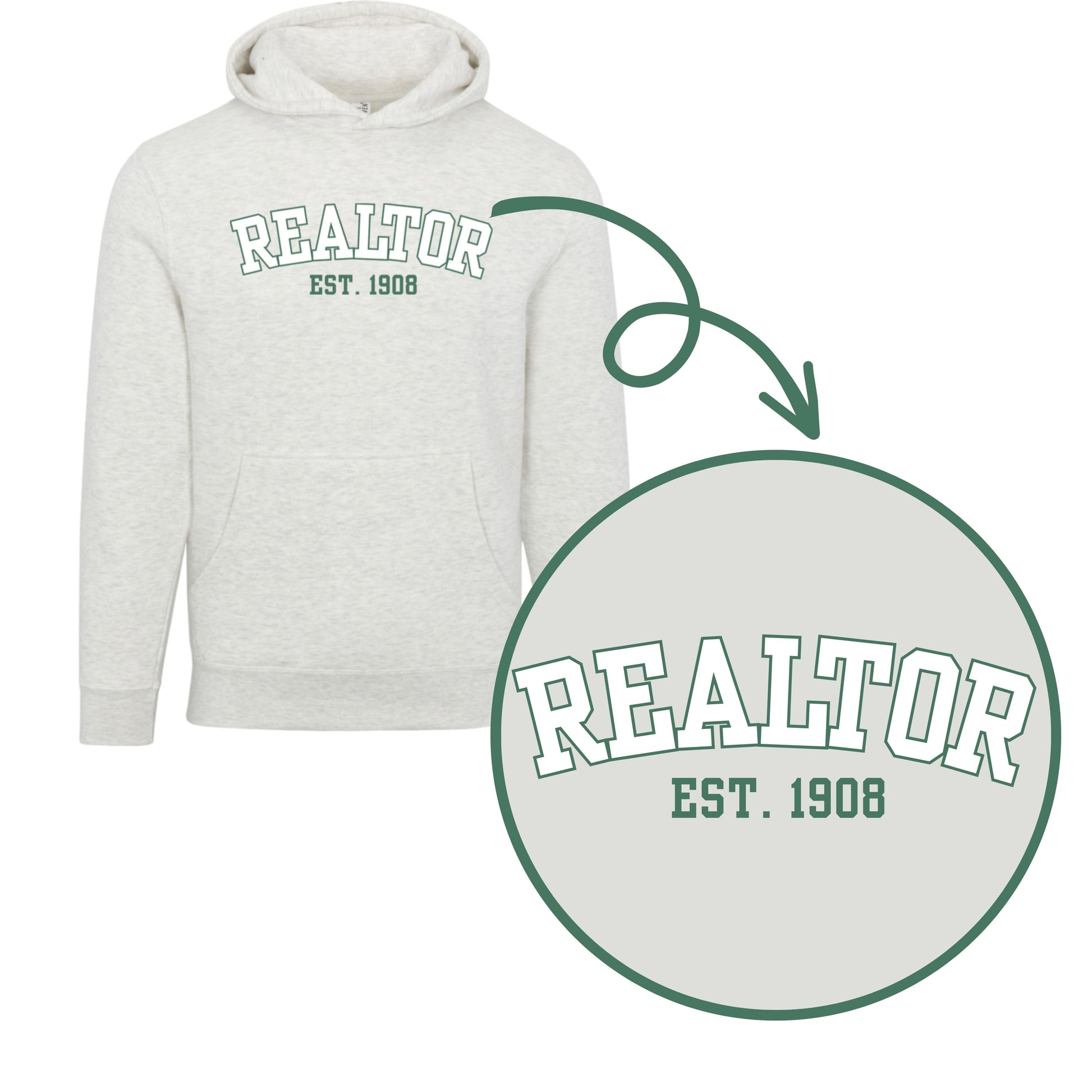 Realtor hoodie established 1908 oatmeal hoodie