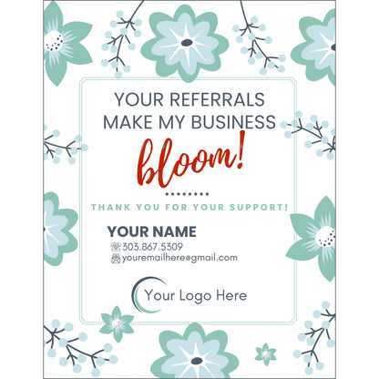 Referrals Make My Business Bloom Pop By- Instant Download