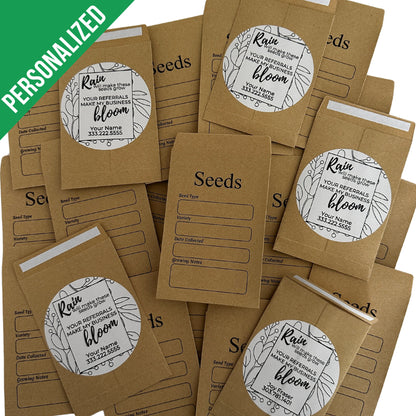 flower seed envelopes Personalized Seed Envelopes for Pop Bys l Gear Up Real Estate