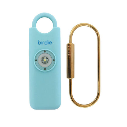 aqua blue she birdie personal safety alarm strobe light