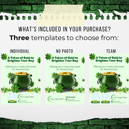 St. Patricks Bright Day Pop By Tag- Instant Download