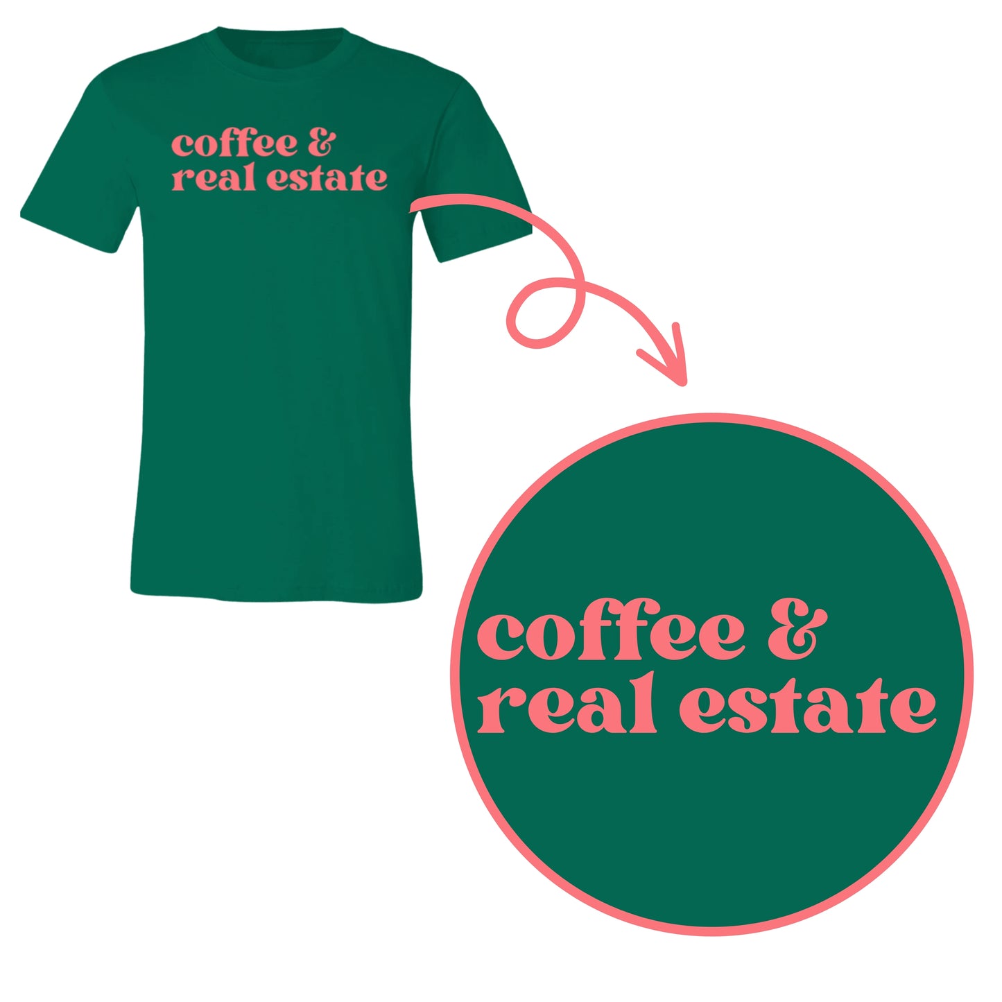 Coffee and Real Estate Comfy T-Shirt