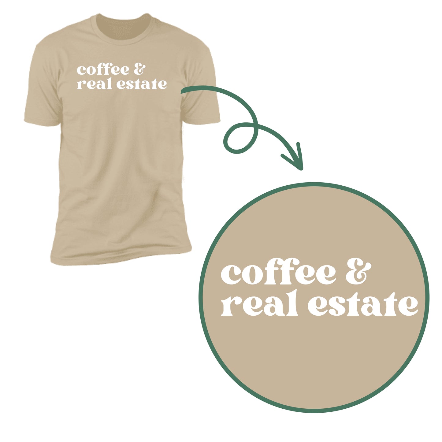 Coffee and Real Estate Comfy T-Shirt