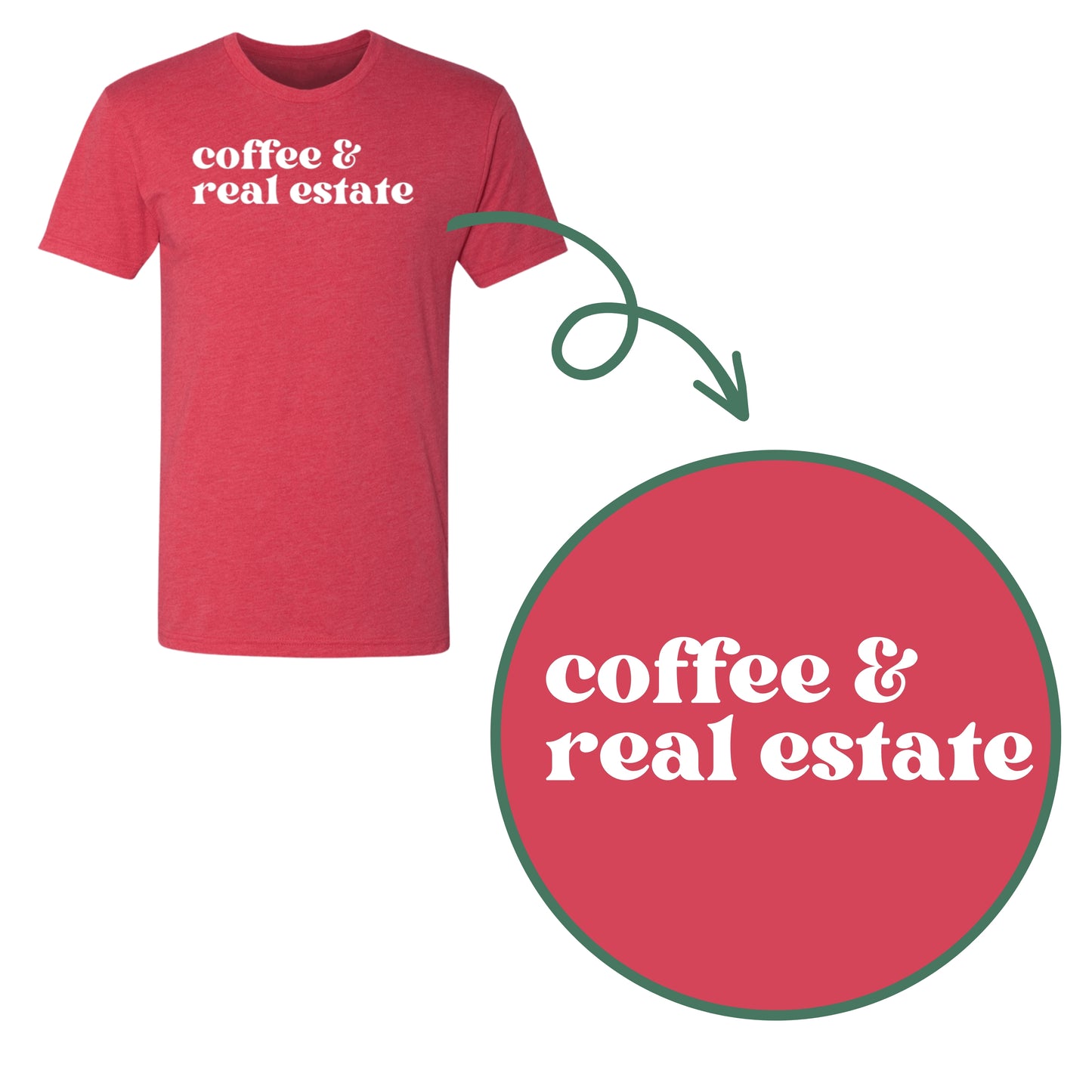 Coffee and Real Estate Comfy T-Shirt