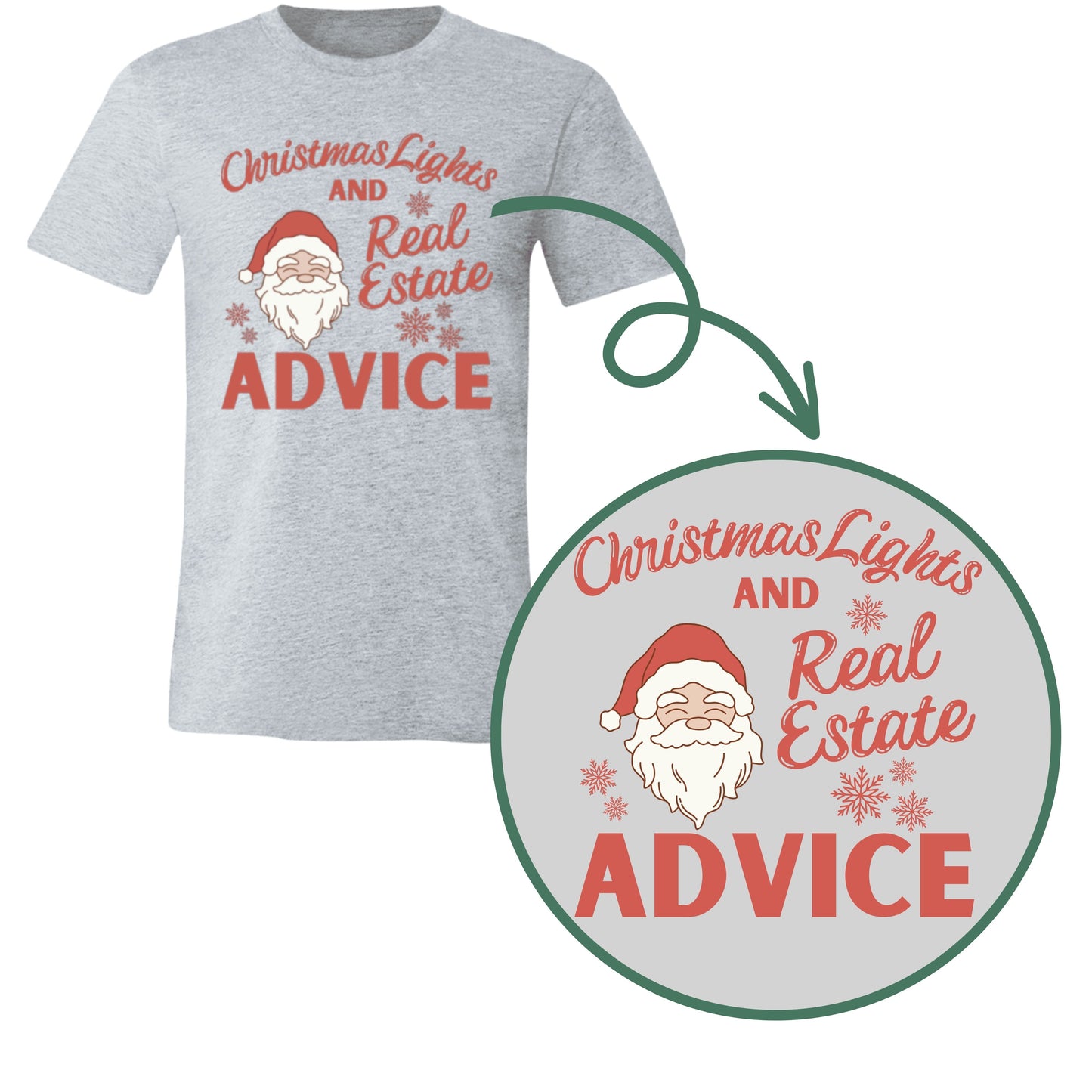 gray bella canvas christmas and real estate advice