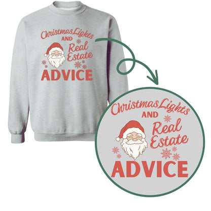 gray gildan Realtor holiday apparel, Christmas sweatshirt