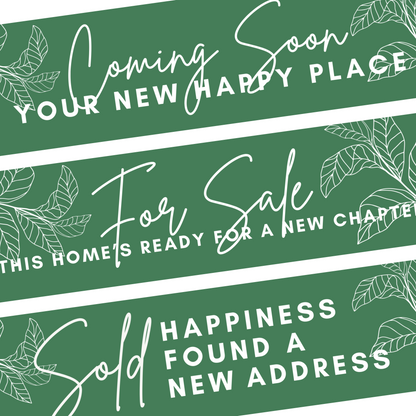 green leaf real estate sign rider bundle