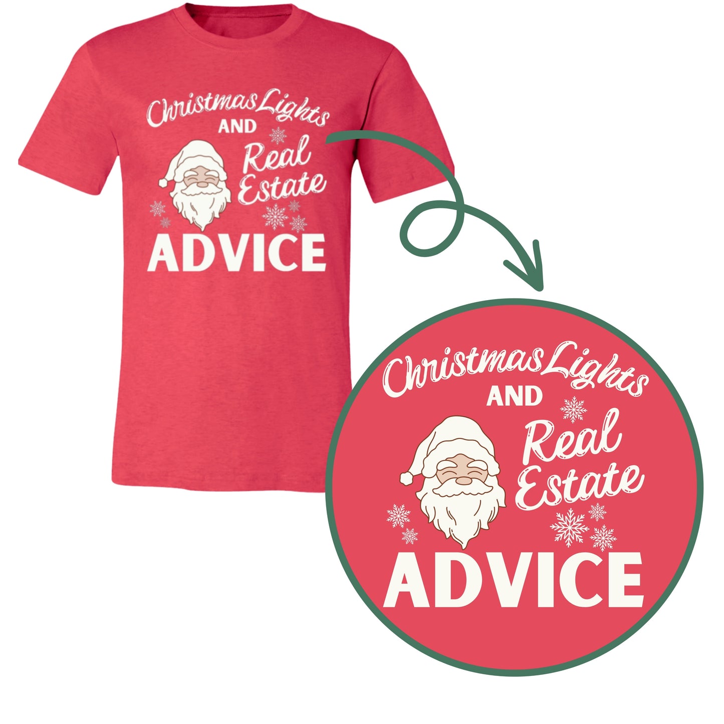 heather red bella canvas christmas and real estate advice