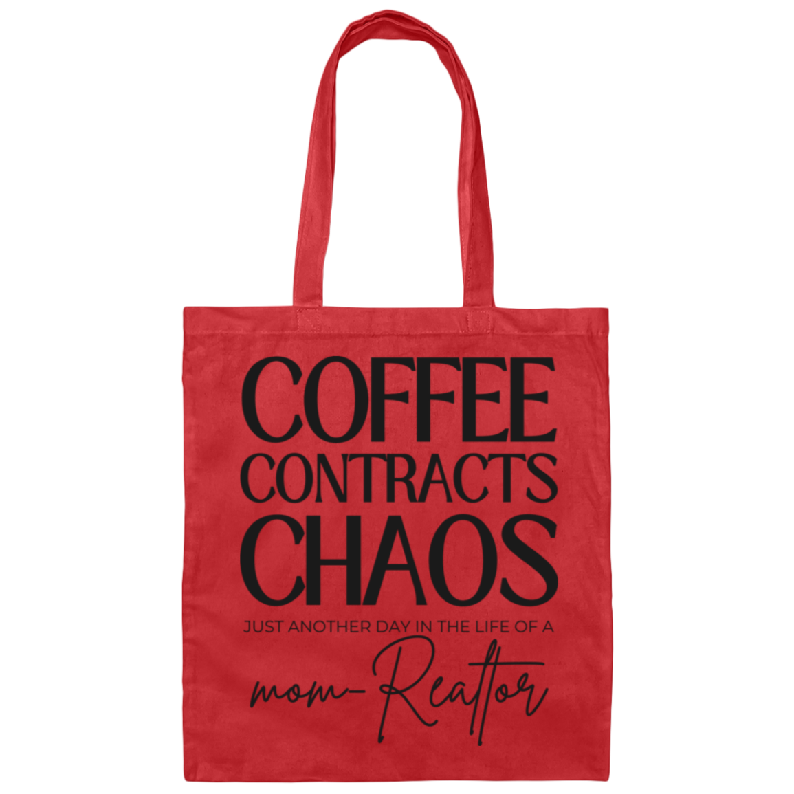 red Contracts, Coffee, Chaos canvas tote bag