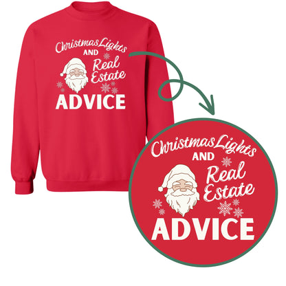 red gildan Realtor holiday apparel, Christmas sweatshirt