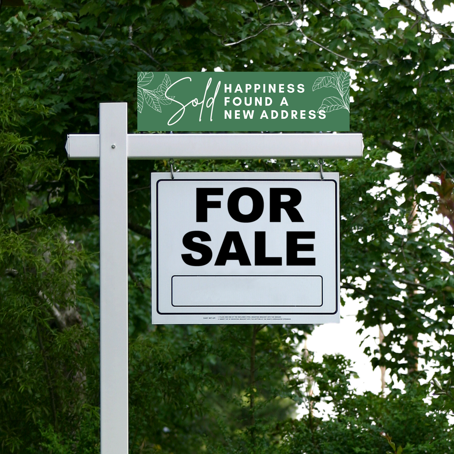 sold green sign rider with leaf